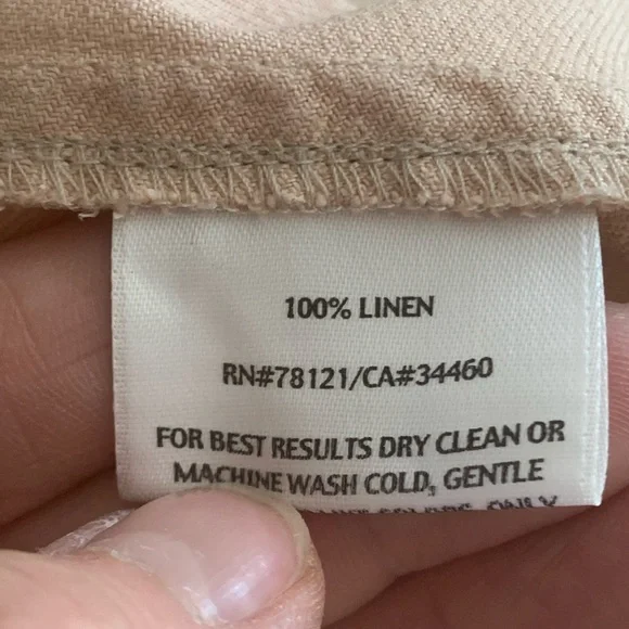 EILEEN FISHER 100% Linen Blazer Beige Blush Lightweight Button Front Size XS - Picture 4 of 16